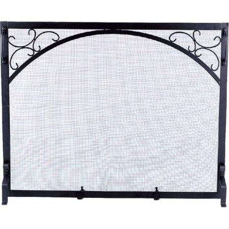 DAGAN Dagan S119 Wrought Iron Panel Screen; Black S119